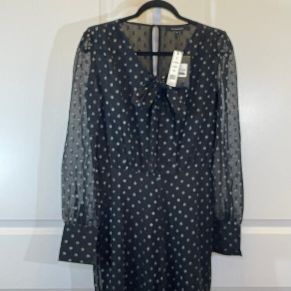 NWT Walter Baker Emory Jumpsuit - Women S - Black and Silver - Picture 1 of 10